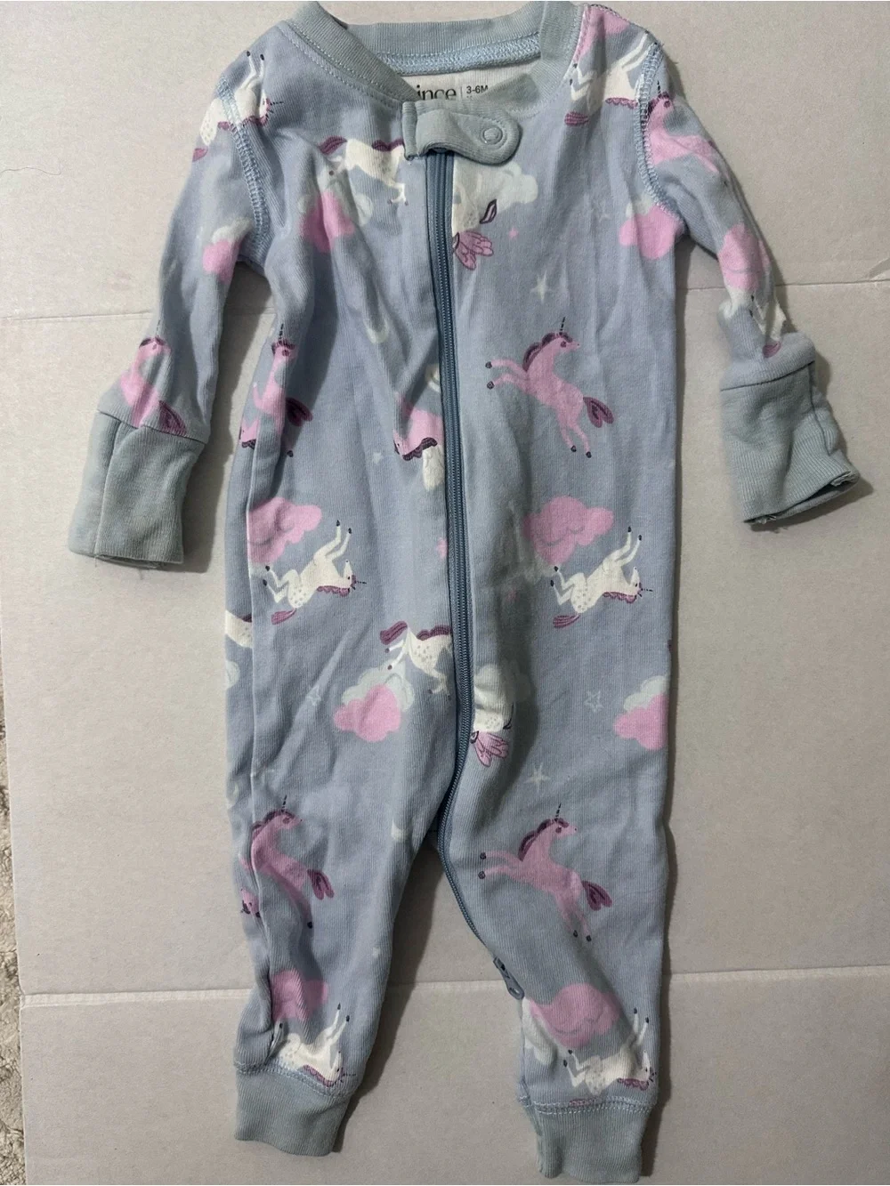 QUINCE 100% Organic Cotton One Piece Pajamas 3-6 Months
